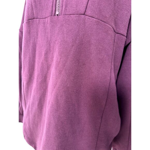 Victoria's Secret Pink Burgundy Pullover Half Zip Sweatshirt Jacket size XS - Picture 8 of 10
